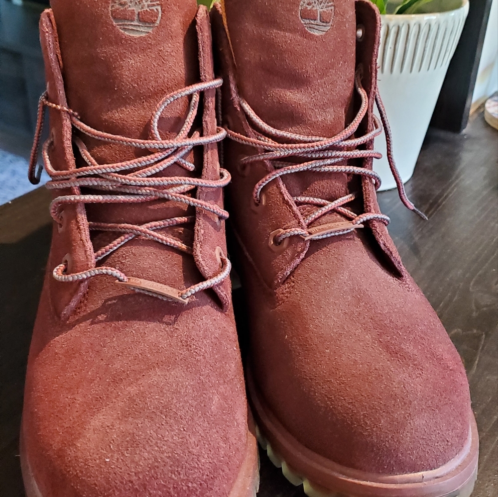 Timberland  Boots, burgundy Size 8.5